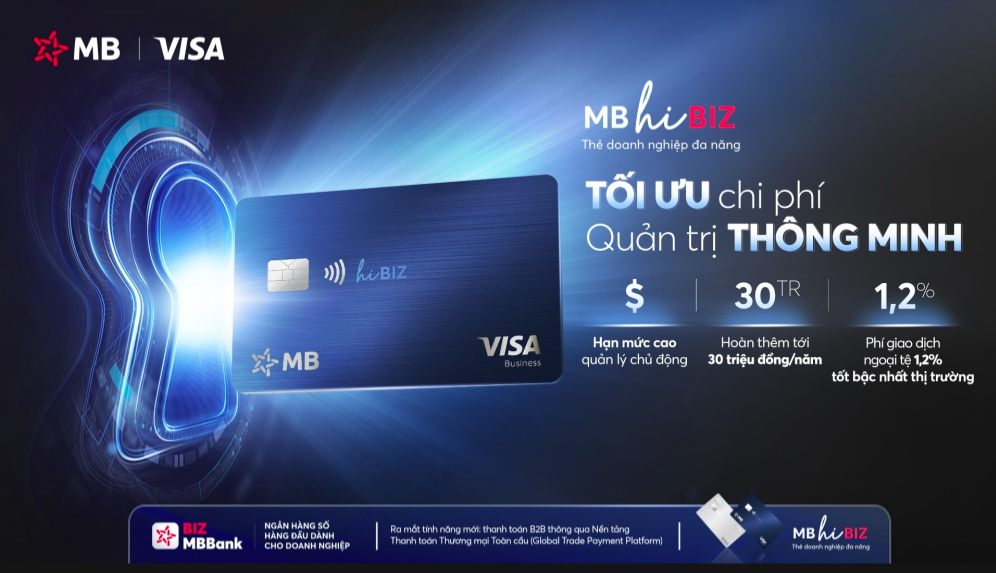 MB ra mắt thẻ doanh nghiệp đa năng MB Visa Hi BIZ: Tối ưu chi phí, chuẩn hoá quản trị và mở rộng giao thương quốc tế