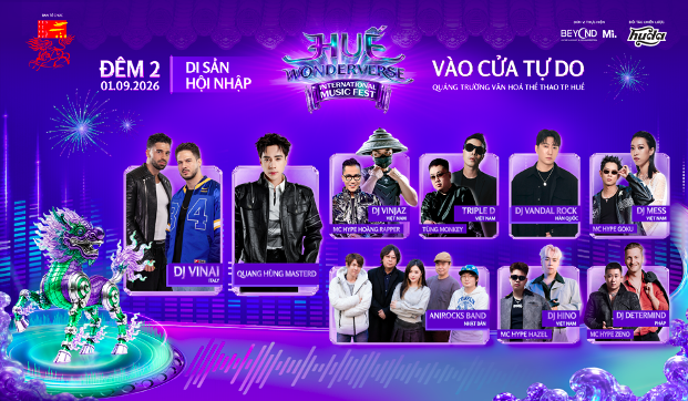 Say mê hệ sinh thái Huế Wonderverse Music Fest 2026 giữa long Cố Đô